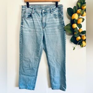 AE • super high rise straight leg denim jeans